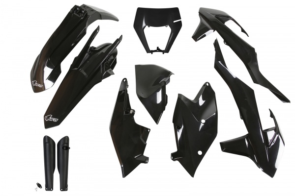 Full Plastic Kit black for Ktm EXC 125 - EXC 150 - EXC 250 - EXC-F 250 - EXC 300 - EXC-F 350 - EXC-F 450 - EXC-F 500 - XC-W ...